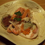 まる屋 - 実は先に"香箱蟹"も戴きました。