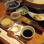 まる屋 - 前菜三点盛。