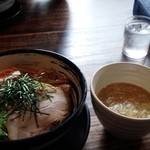 髭 - 海老塩つけ麺　海老の風味が弱いかな！