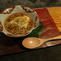 大どころ - 茄子と生湯葉、柚子の蕎麦の実餡かけ2