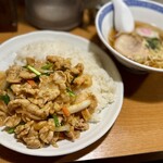 えびす飯店 - スタミナ焼肉飯セット・醤油ラーメン（1150円）