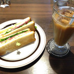 星乃珈琲店 - トーストサンド&アイスコーヒー