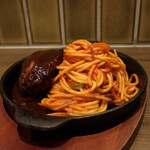 仔うま食堂 - ハンバーグ・スパゲティセット
