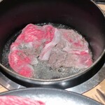 すき焼 しゃぶしゃぶつかだ - すき焼き開始！