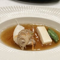 天厨菜館 - ［選べる1ドリンク＋天厨コース：８４７０円］の銀だらの蒸し物