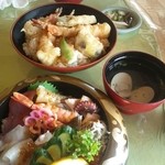 大黒リゾートホテル - 海鮮丼1,000円と天丼1,200円