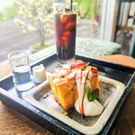 和カフェ たらそ - かぼちゃのパンプリン ドリンク付き1300円 アイスコーヒー