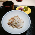 祇園 にしかわ - じゃことふきのとうの御飯
