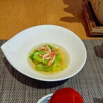 日本料理 からまつ - キャベツのお浸し　桜海老