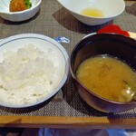 日本料理 からまつ - 五郎兵衛米・信州味噌椀