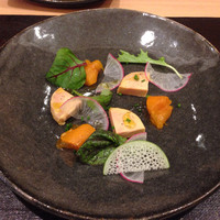 Restaurant つじ川 - フォアグラの味噌漬け あんぽ柿添え