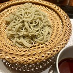 汐見 - 十割蕎麦。香り良し、細い麺で滑らかで食べやすい。
