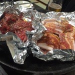 元祖ちぢみの王様 - サムギョプサル、牛肉