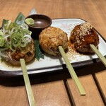 めしや けむり - 大ぶりのつくね3種いただきます