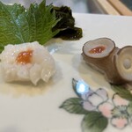 鮨処 おりた - タコ梅肉のせ