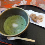 安房あづち茶屋 - あたたかい抹茶ぜんざい500円