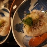 かみいし - 焼きおにぎりはにゅうめんのお出汁でお茶漬けに♪