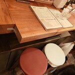 立飲・ビストロシン サンテ - 使わせて頂いたお席　立ち飲みと言えど、椅子はあった