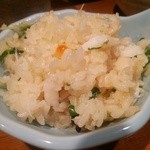 魚菜 由良 - 蟹と小柱の土鍋ご飯