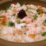魚菜 由良 - 蟹と小柱の土鍋ご飯