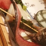 炉端座 八戸 - 刺身三点盛り☺︎