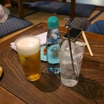 富岡一丁目の夕陽 - ラムネサワー・サントリー生