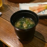 富岡一丁目の夕陽 - 生あおさのりみそ汁