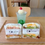 松阪よりみち珈琲 - チキン南蛮、てりたまチキン、ミントメロンクリームソーダ