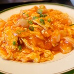 満州園 - 海老玉子チリ定食