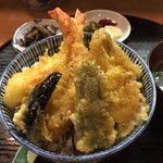 京の里 - 天丼、御飯大盛り