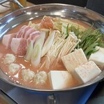 活き造りと明太なべ 小僧 - 
