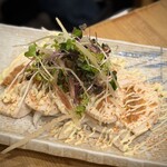 麺酒場ひかる - ■高タンパク！鶏ムネ肉ネギみそマヨ ￥650