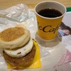 マクドナルド - ソーセージエッグマフィンコンビ(税込440円)
①ソーセージエッグマフィン 
お飲み物《セットドリンク》①HOT珈琲【S】 
朝マックと言えばソーセージエッグマフィンでしょ♪