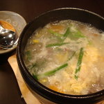 韓国家庭料理 唐辛子 - クッパは石鍋でグツグツです（＞＜）