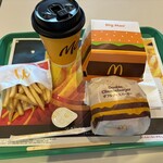 マクドナルド - 料理写真:ダブルチーズバーガーセット（ポテトS）と、ビッグマック単品