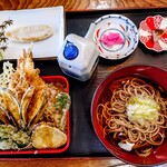 松島庵 - 天丼 (冷やしそば)