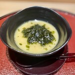 鮨まつもと - ホタルイカと若竹の茶碗蒸し
