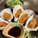 永遠の別宅~日隅庭~ 界 - 帰り際に再びお腹が空き、締めの牡蠣フライ。