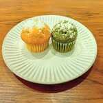 caféPei - マフィン(プレーン、抹茶)