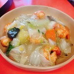 中華菜園 干楽 - エビ焼きそば