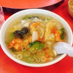 中華菜園 干楽 - エビそば950円