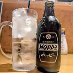 やきとんだいだら - ホッピーセット（ナカの量はこれぐらい）