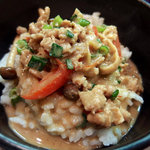 おおぜき中華そば店 - 【3/2限定】イカレそば グリーン（850円）＋半ライス（60円）