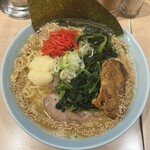 らあめん工房 雪濃湯 - 牛骨元味  麺2玉の大盛  軟骨とほうれん草トッピング ¥1,500