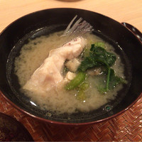 芝濱 - 鯛づくし膳の椀物。鯛の白みそ仕立て。