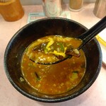 三国そば - 月見そばカレー味辛口おにぎり