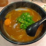 三国そば - 月見そばカレー味辛口おにぎり