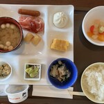 ホテルマリナーズコート東京 - お茶碗とお椀の並びが、バイキングではメチャクチャ…食べる時は並べ直します。
