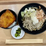 おぼろや - おろしそば冷とミニソースカツ丼