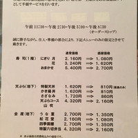 寿楽 - お客様感謝デー メニュー